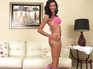 Sadie Santana is sexy in hot pink bikini