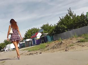 en-plein-air, public, babes, cam, voyeur, jupe-en-l’air, brunette