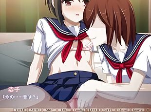 lesbo-lesbian, milf, japanilainen, sormettaminen, hentai