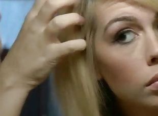 Curious blonde falls in the trap of a hard thick cock and gets puni...