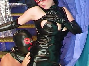 gros-nichons, milf, allemand, bdsm, esclave, latex, femme-dominatrice