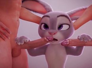 Judy Hopps enjoyed 2 dicks