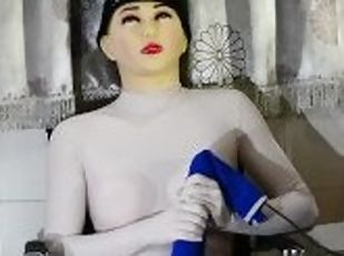 masturbation, amatör, japansk, ensam, maskiner-mask