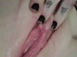 Pretty pink pussy stays wet for daddy
