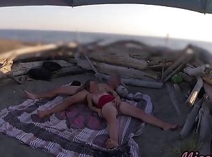 My STEP-DAD takes me to a NUDIST BEACH and TOUCHES my PUSSY in fron...