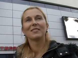 CZECH STREETS - Blonde MILF Picked up on Street