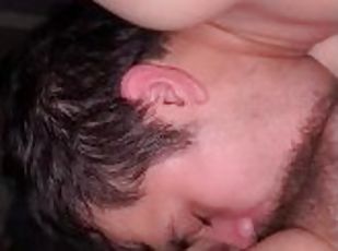 Pig husband sucking my dick