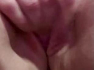 Fingering wife while dick in her ass