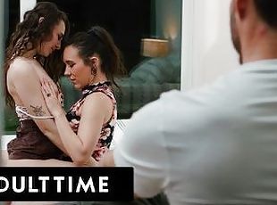 ADULT TIME - Cute Brunette Liz Jordan Scissors With Her BF's Lesbia...