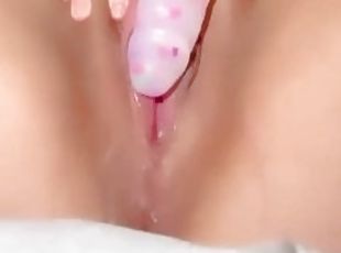 asiatisk, masturbation, orgasm, fitta-pussy, kvinnligt-sprut, amatör, tonåring, leksak, dildo, ensam