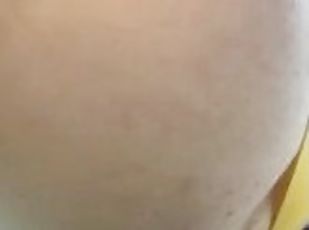 Side View of Thick Grey Dildo In BBW’s Sloppy Ruined Asshole