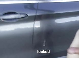 Locked out of car completely nude, cumming to get the key (inspired...