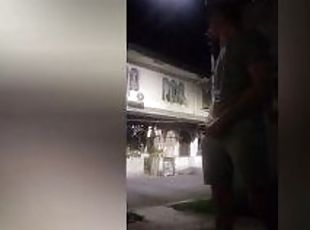 Foreigner jerking off his penis in public almost got caught twice p...