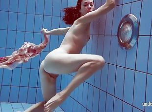 Martina Gorgeous Redhead Teenie Big Tits Swimming