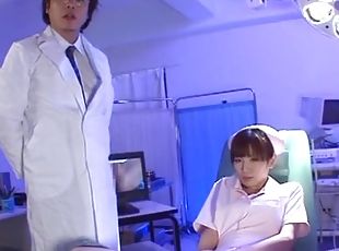 peluda, enfermeira, cona-pussy, japonesa, casal, fetiche, uniforme