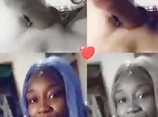 Ebony StepSister wanted to play in filter! So she used one to suck my long dick????