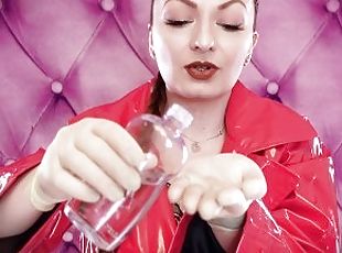 ASMR fetish video: latex gloves fetish and oil - great soundings and close ups (Arya Grander) POV