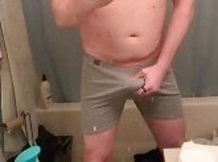 Cumming In My Boxers Briefs Underwear After Edging Hot Guy Rubs Coc...