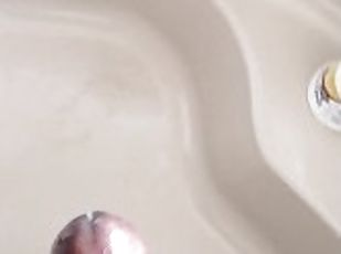 Solo Male BBC amateur makes a mess in the tub  Horny  Black Dick  A...