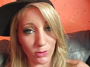 Barb Cummings is a slutty blonde fucked by two nasty black lovers