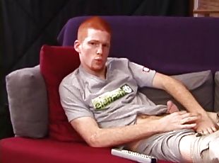 Redhead Tristian hasnt cum in three days, so hes hot to jerk off. S...
