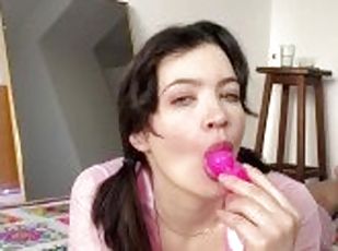 I smoke myself out and fuck myself with a candy heart butt plug ????