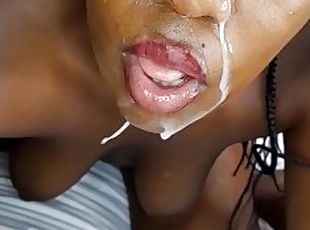 buntut, melampau, perempuan-jelita, menghisap-zakar, peju, perempuan-afrika, zakar-besar, deepthroat, hitam, pov