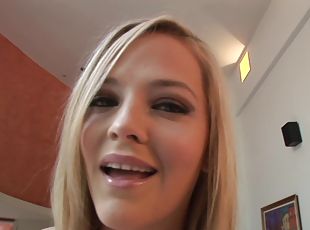 levrette, fellation, ejaculation-sur-le-corps, hardcore, pornstar, branlette, couple, blonde, chatte, bikini