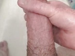 bading, pappa, onani, amatør, cumshot, stor-pikk, handjob, pov, cum, fetisj