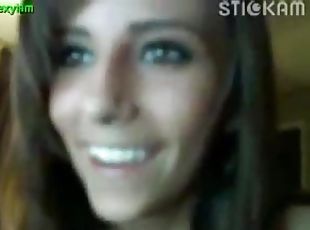 Brunette babe loves to tease for the webcam