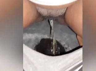 bañando, extremo, meando, negra-ebony, cámara, voyeur, a-solas