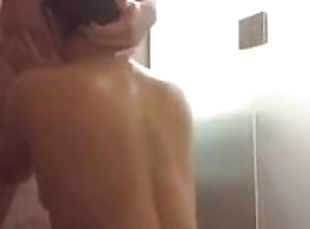 Latina Caught In Shower Will Do Anything To Keep Her Job, Gets Fuck...