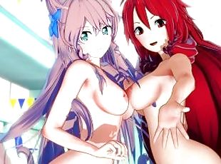 MARIA AND KANADE FROM SYMPHOGEAR HAVE LESBIAN SEX TOGETHER ???? UNC...