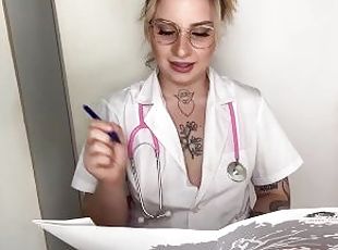 røv, sygeplejerske, sprøjte, anal, læge, røv-booty, fantasi, røv-butt, brunette, tatovering