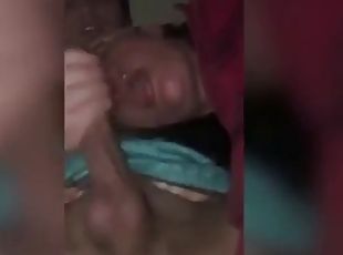 Mother slut sneaks out at night to suck cock