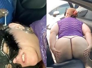 SSBBW Hot Blonde Milf Twerking Big Booty & Playing With Tits Public...