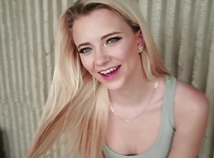 Blonde Pussy Fucked In Public - 18yo small tits blonde Riley Star f...