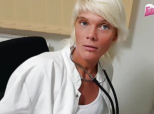sykepleier, pussy, skinny, blowjob, hardcore, tysk, creampie, par, fingret, pov