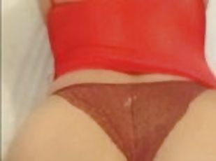 Hot fucking in red lingerie