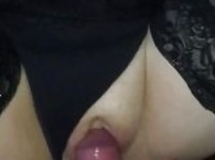 fitta-pussy, fru, svart, rödhårig, strumpor, pov, knullande, tight, dildo, vit