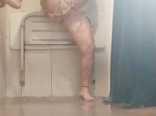 Tattooed Big Tits Milf Secretly Gets Off in Public Gym Shower After...