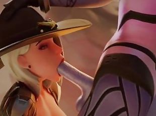 Ashe Do Amazing Blowjob For Futa Widowmaker In Desert  Exclusive Fu...