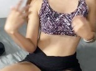 masturbação, orgasmo, amador, adolescente, caseiro, latina, pov, perfeito, pequeno, sozinho