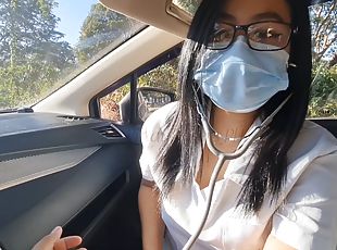 Pinay nurse girl fucked in Public Road inside the car, Pinick up si nurse libreng kantot para sa libreng sakay