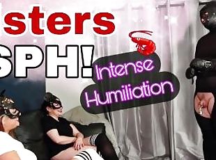 Femdom Real Stepsisters - Laughing at His Tiny Dick! SPH Chastity F...