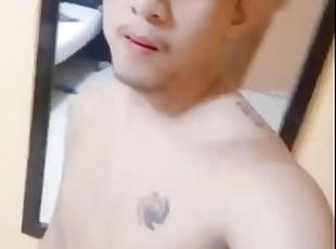 asiatisk, masturbation, amatör, cumshot, tonåring, gay, juckande, ensam, hotell, tatuering