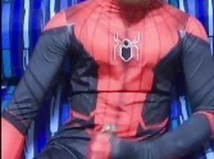 Jush Lee Jerking Off in His Spiderman Custome- Throwback Jerk Off S...