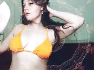 amateur, fétiche, solo, bikini, domination, femme-dominatrice, taquinerie