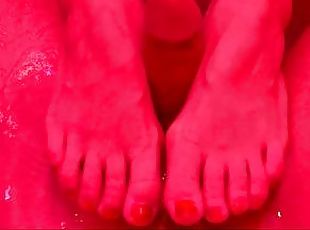 Loving Bathtub Footjob In Various Styles & Cum On My Sweet Feet Und...