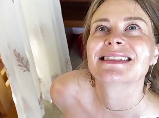 Blue Eyed Blonde Beauty Boobs Fucked And Creampie On Face